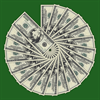 Billetes de dólar en un Círculo